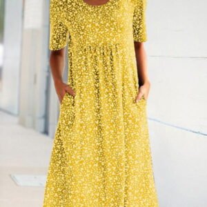 a dress in the shape of letters a with a round neckline 2