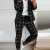 a set with a jacket and print pants