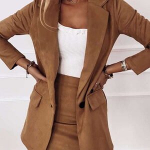 a set with a mini ripe and a long jacket