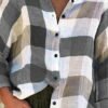 a shirt made of crushed button material