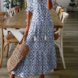 airy maxi dress with tetles