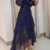 asymmetrical chiffon maxi dress