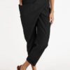 asymmetrical pants binded at the waist