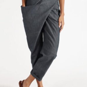 asymmetrical pants binded at the waist 2