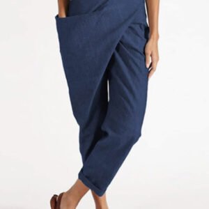 asymmetrical pants binded at the waist 3