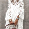 azure dress with bell sleeves