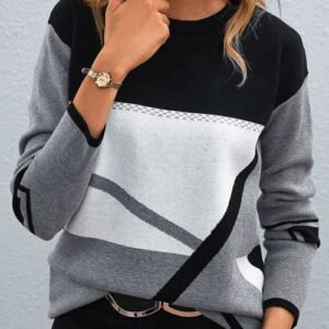 azure sweater on a biuscie