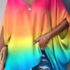 bat blouse with a short sleeve 3