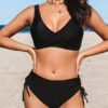 bikini with an envelope lace up bra