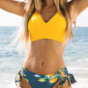bikini with an envelope lace up bra 3