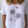 blouse made of crushed material with print
