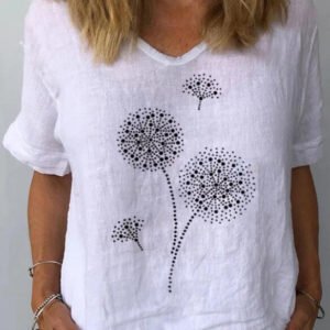 blouse made of crushed material with print