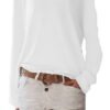 blouse with a long sleeve with a neckline in an ice cream