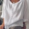 blouse with a loose cut with a coln