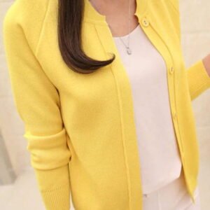 cardigan with button neckline 4