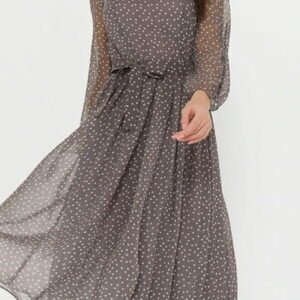 chiffon knee dress
