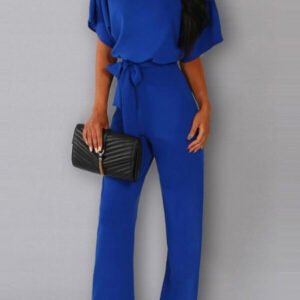 cut suit with bat cut and binding at the waist 2