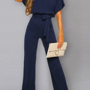 cut suit with bat cut and binding at the waist 4