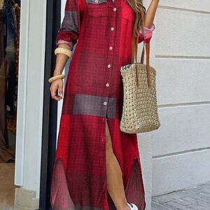 denim shirt dress with dots 3