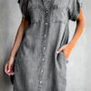 denim shirt dress with pockets 2