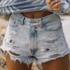 denim shorts with holes
