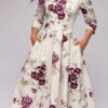 dress flared with a long sleeve 3