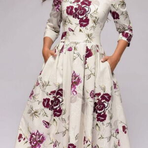 dress flared with a long sleeve 3