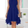 dress with a halter neckline with an asymmetrical bottom 3