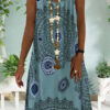 dress with a loose cut on the ramechers with print