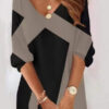 dress with a neckline in the shape of the letters v and the sleeve for lokcia