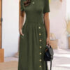 dress with a rubber band and decorative buttons 2