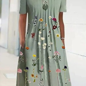 dress with a short sleeve with pleat 2