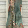 dress with pleats and buttons with print