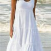dress with racer with stitching