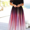 dress with trips on the shoulders and a flared hole pad 3