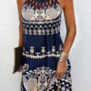 dress without sleeves with stripes on the neckline 2