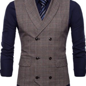 elegant double vest with pockets