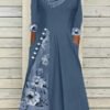 flared dress with decorative inserts