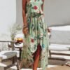 halter dress dress with an asymmetrical bottom