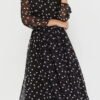 knee chiffon dress