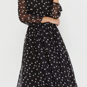 knee chiffon dress