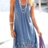 knee knee length dress dress with strokes