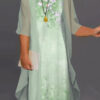 knee length dress with transparent cape 2