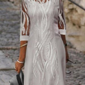 layered dress with transparent sleeves