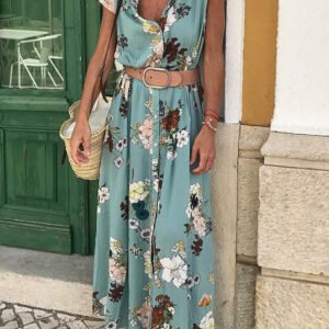 maxi dress fastened with buttons 2