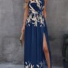 maxi dress for one frame with a built in neckline
