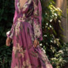 maxi dress with a deep neckline
