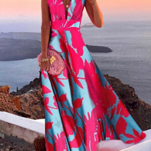 maxi dress with a deep neckline in the shape of the letters v 4