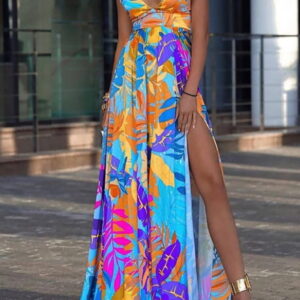 maxi dress with a print with a print with a print