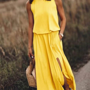 maxi dress with an elastic band 3